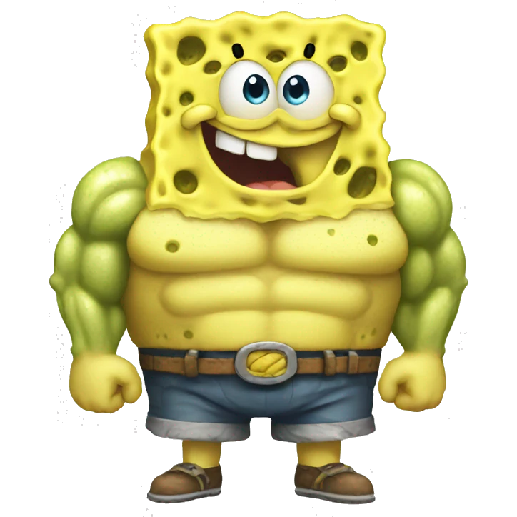 big muscular spongebob emoji