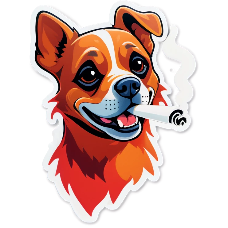 Smoke dog emoji