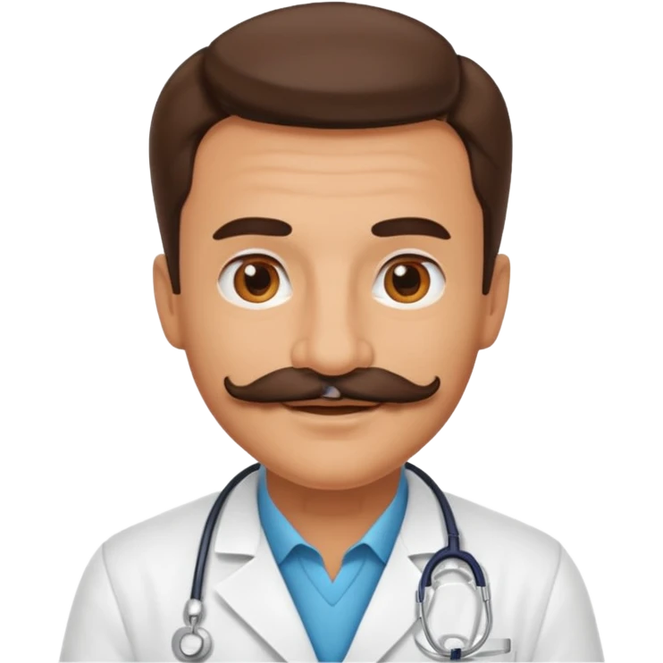 doctor with  mustaches style  emoji