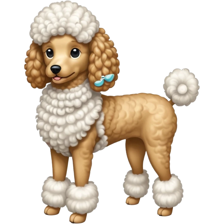 Poodle with very long legs emoji