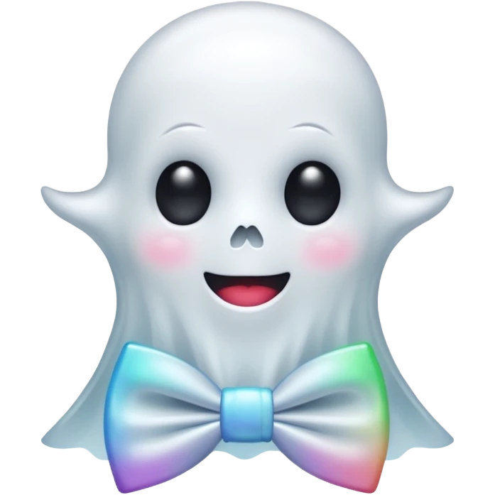 A ghost with a bowtie emoji