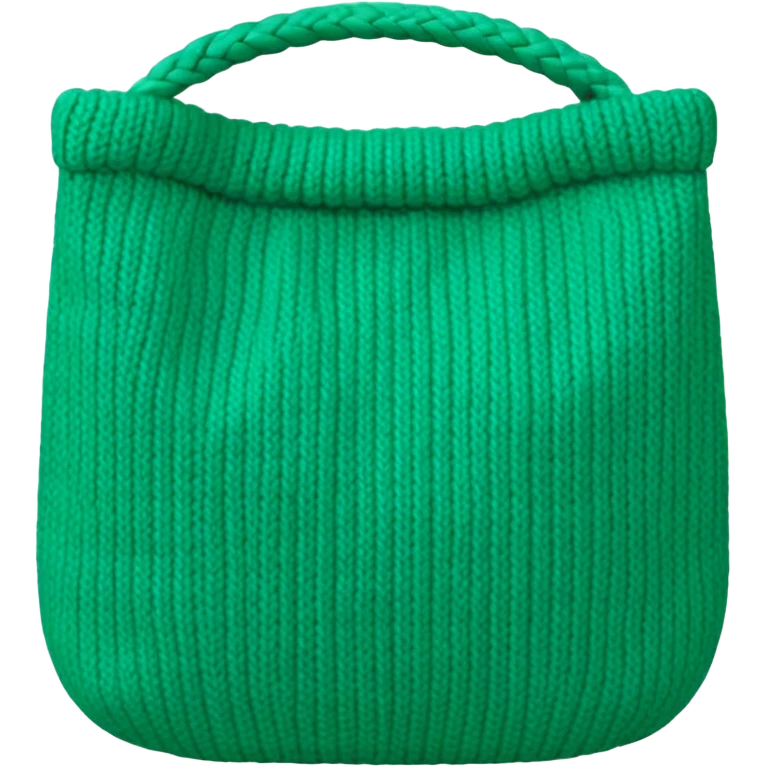 knitted bag green emoji