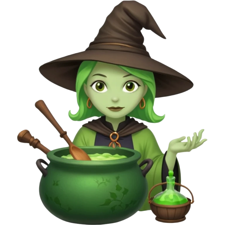 green witch cooking potion emoji