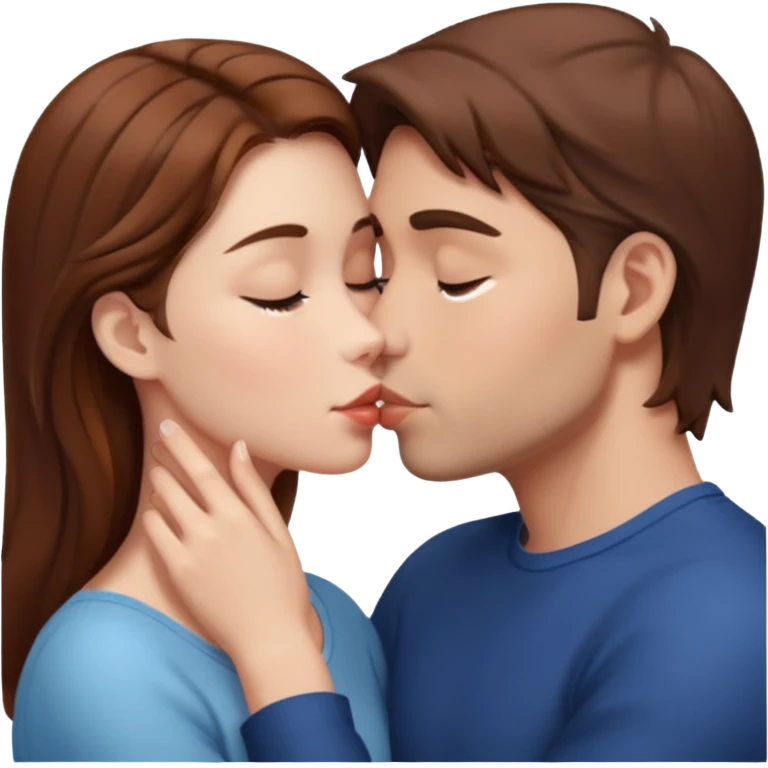Kissing bf and brwon your hir  emoji