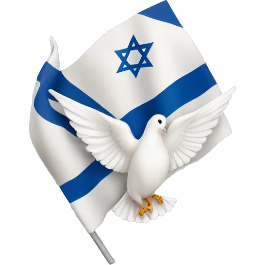 Israel flag and dove of peace 1026x7 emoji