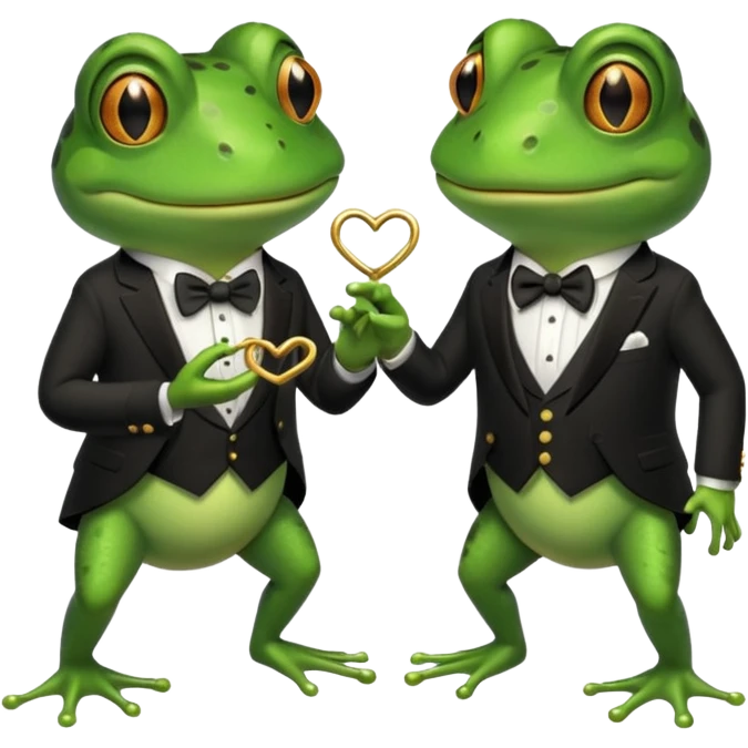 two frogs getting married emoji