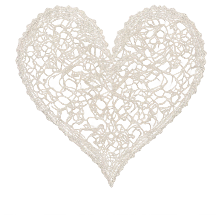 Lace heart emoji