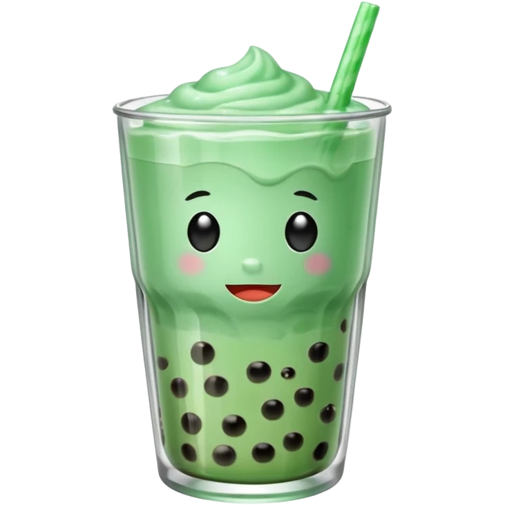 Mint  boba emoji