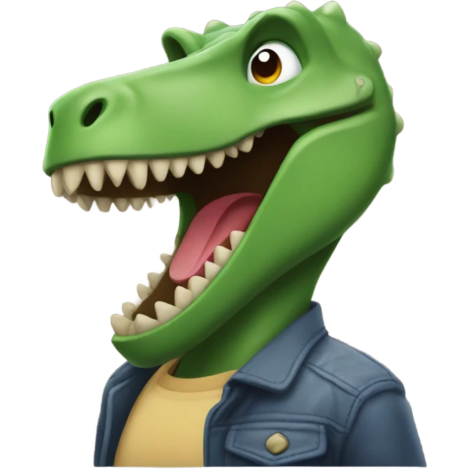 movie film icon that laughs and looks like dinosaur emoji