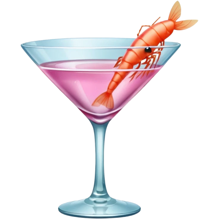 mini shrimp in martini glass emoji