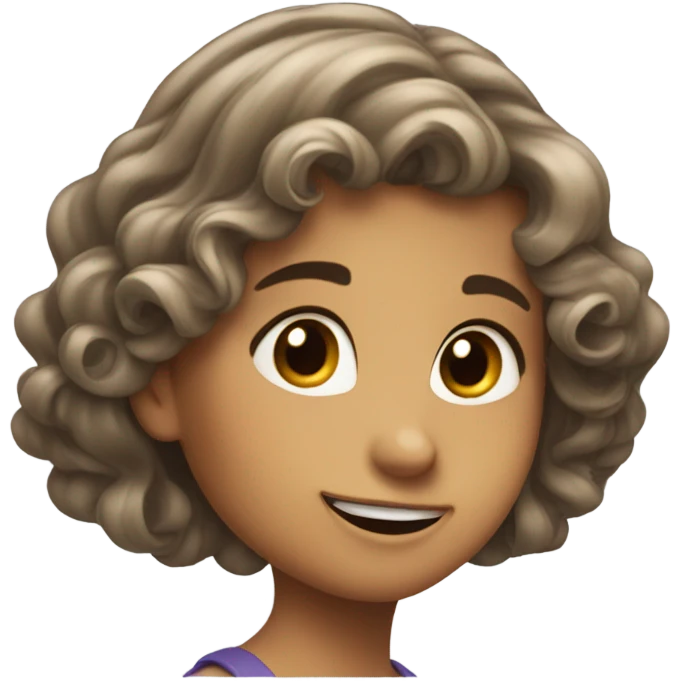 Shy hair twirling emoji