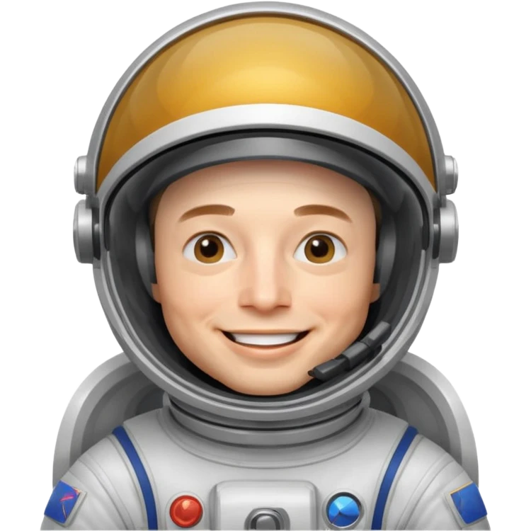 Elon Musk in the space Happy emoji