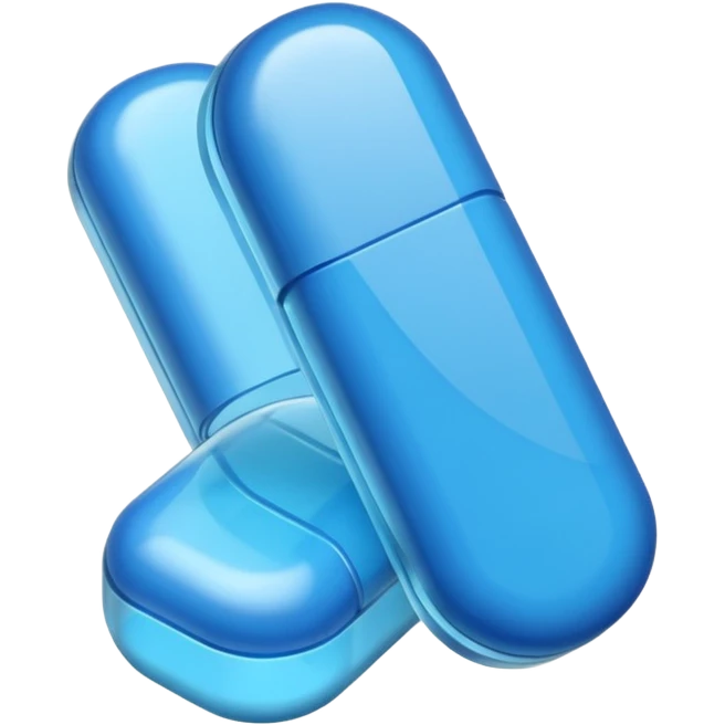 blister pack and blue pills emoji