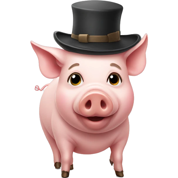 pig wearing a hat  emoji