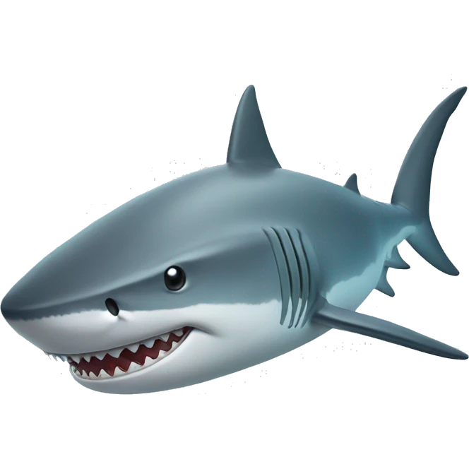 Shark with a car on its hand flying underwater emoji