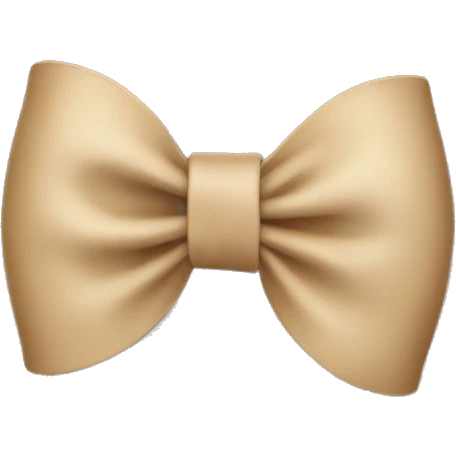 Beige bow emoji