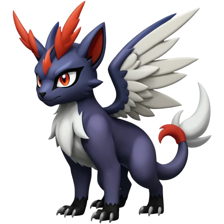 Litten-Absol-Noivern-Hybrid (Full body) emoji
