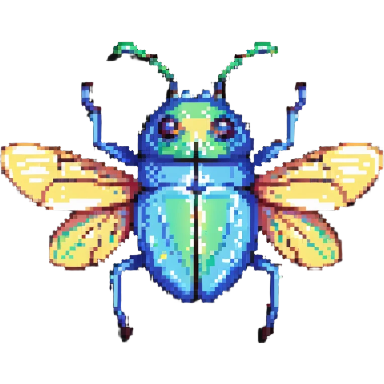 cute bug with magical aura emoji