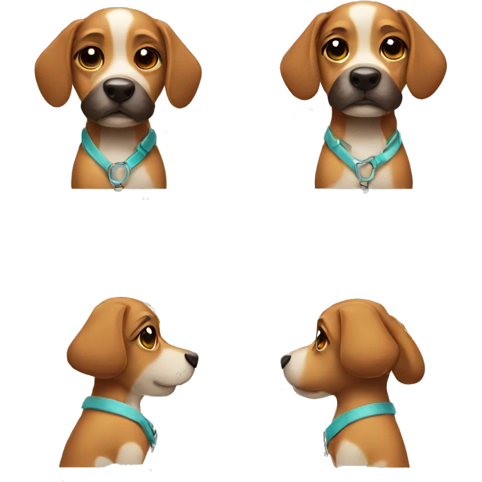 Dog with bikini emoji