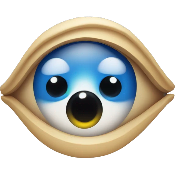 Oeil bleu emoji