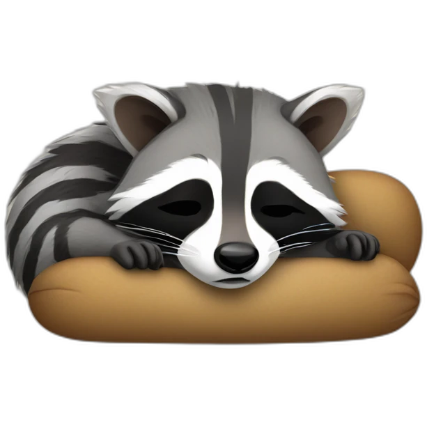 sleepy racoon emoji