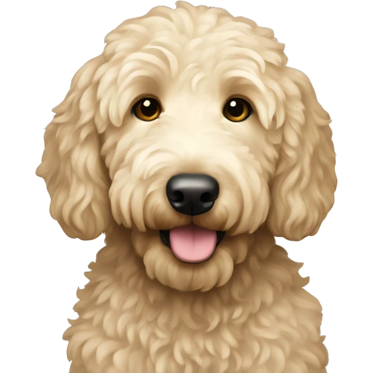 Cream goldendoodle emoji
