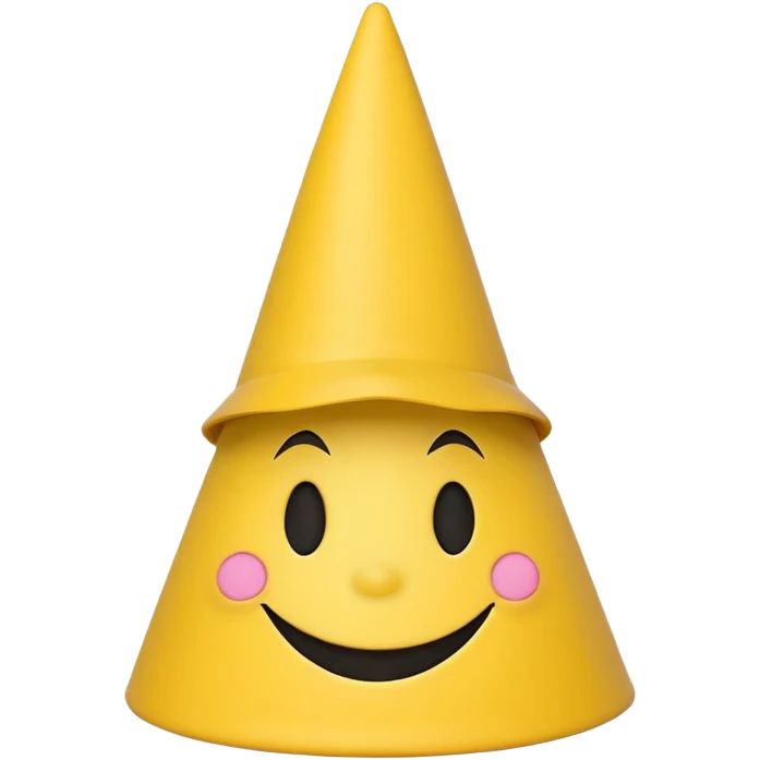 small yellow smiley face with dunce cap emoji