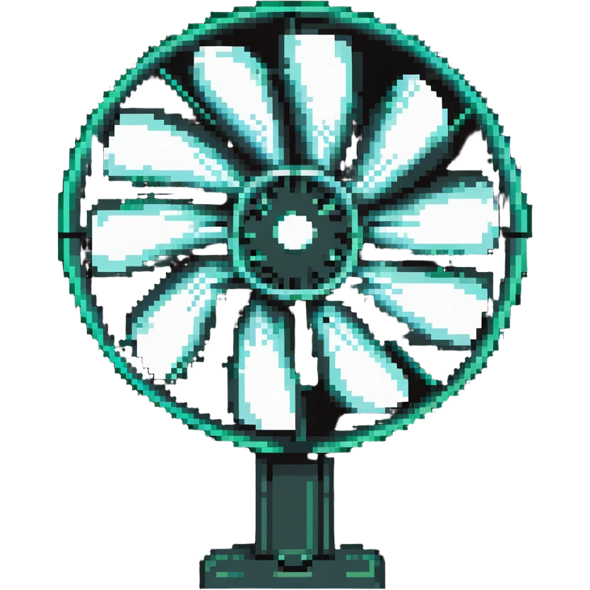 oscillating fan with spinning blades emoji