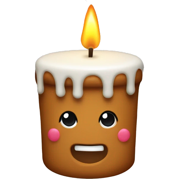 Gingerbread candle  emoji