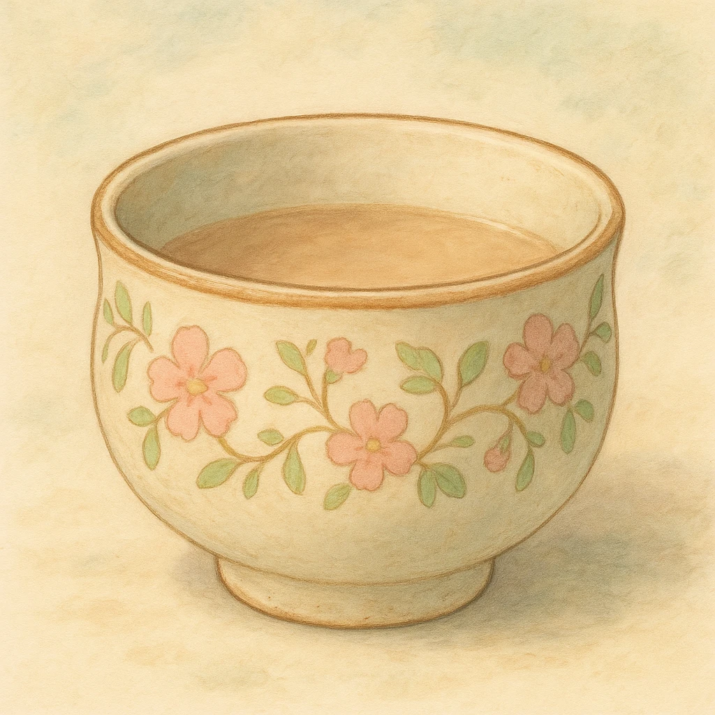 teacup without handle, ghibli style emoji
