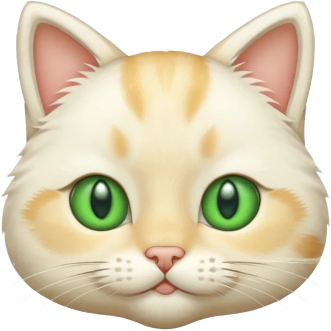 Cream cat face with short hairs emoji