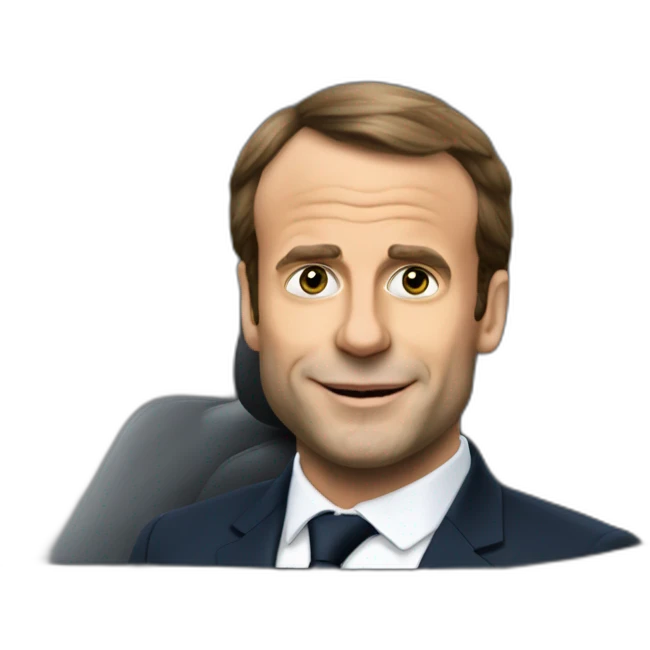 Macron dans une voiture  emoji