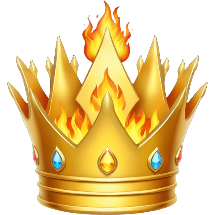 Coroa pegando fogo emoji