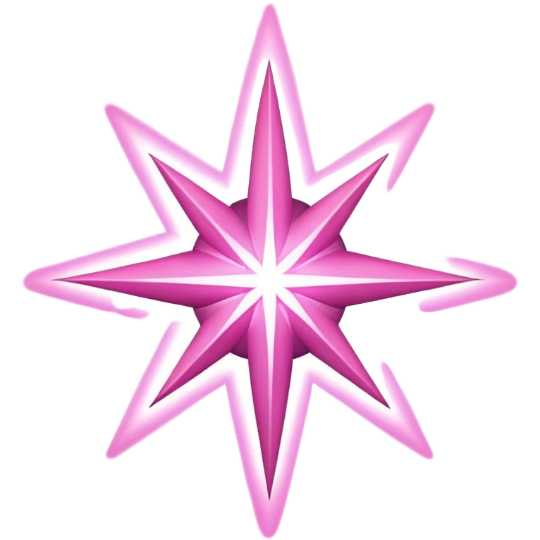 Pink North Star  emoji