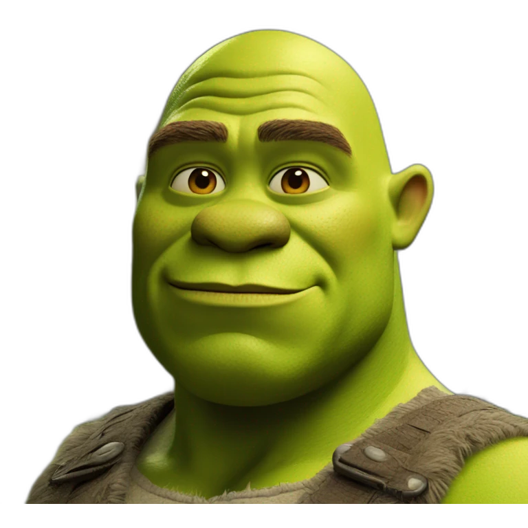 4K shrek hyper realistic in a jungle emoji