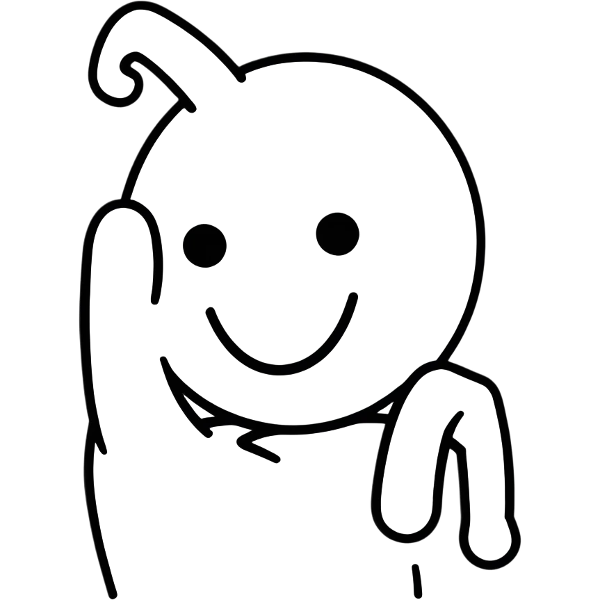 Smiley face holding middle finger emoji