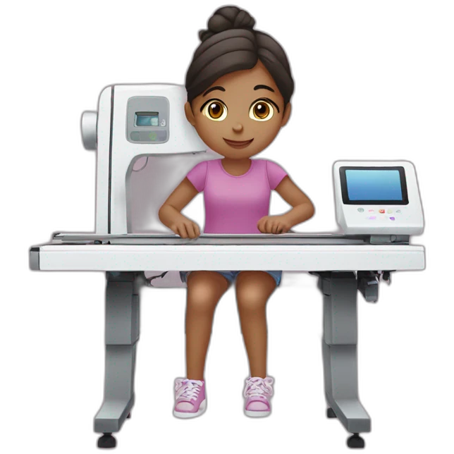 girl with cricut cuttingmachine emoji
