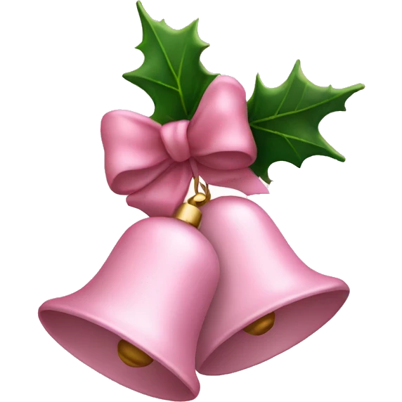 Light pink Christmas bells emoji