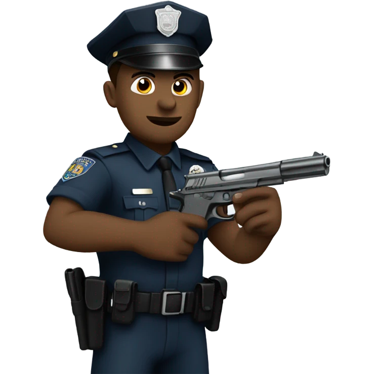 A police officer holding a gun emoji