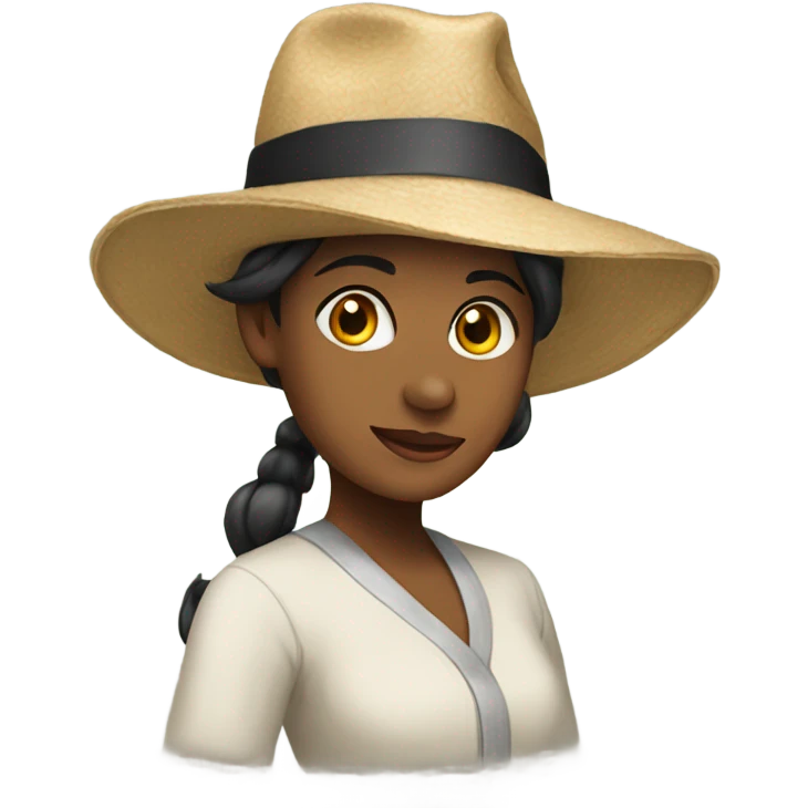 Amaya wearing a hat emoji