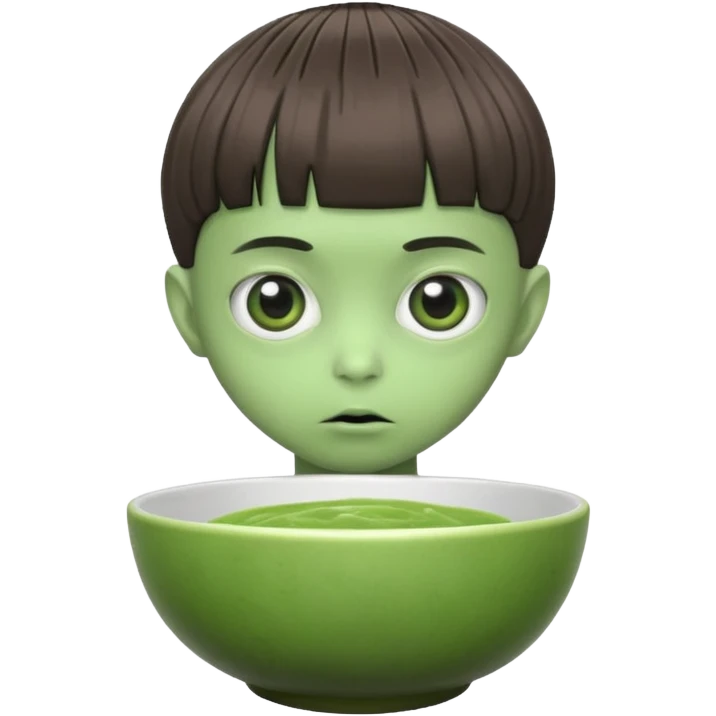 Alien with bowl haircut emoji