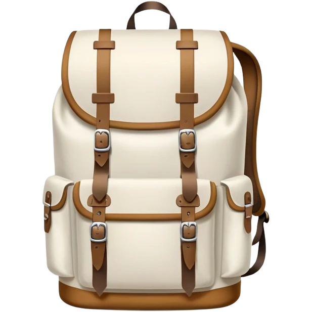 white camping backpack emoji