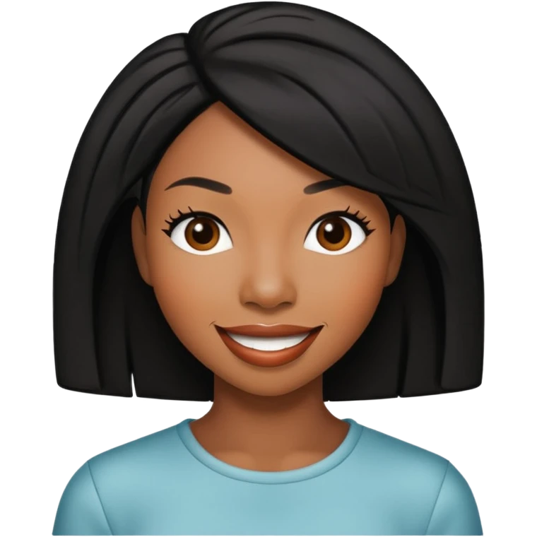 Brandy Norwood with black hair emoji