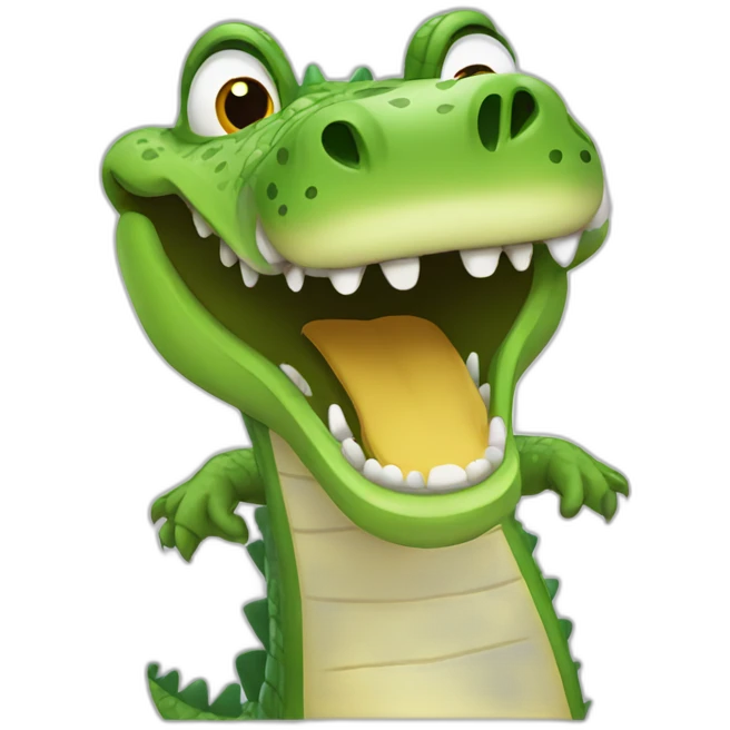 Big smiling crocodile emoji