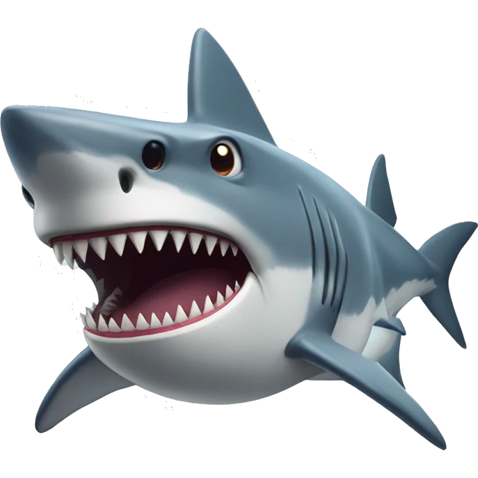 the scariest shark with big sharp teeth  emoji