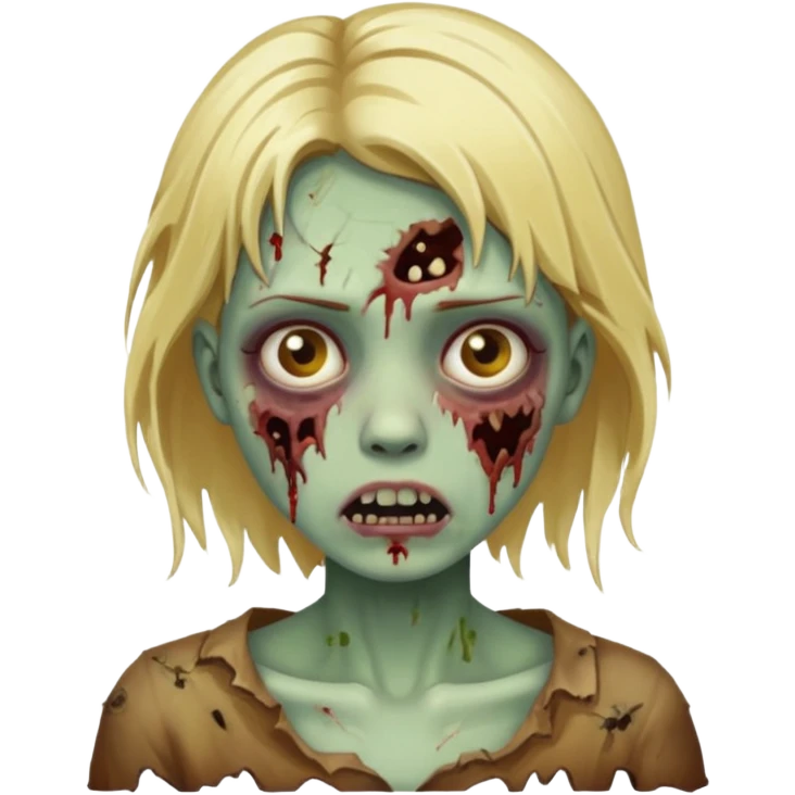 girl zombie with blonde hair emoji