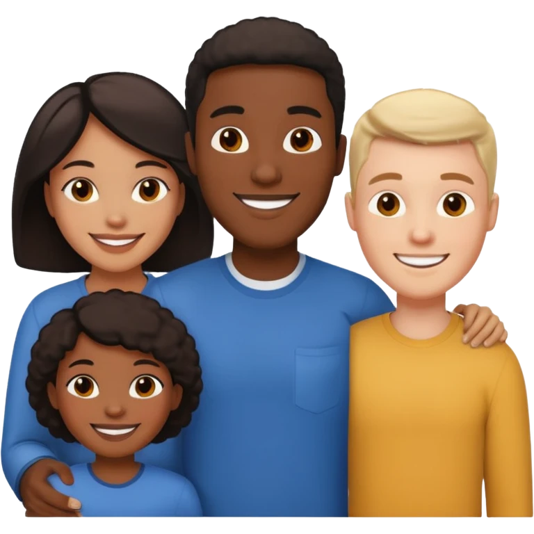 one black man, one black woman, one white man holding hands emoji
