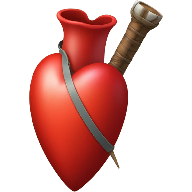 Red heart with a quiver inside the heart  emoji