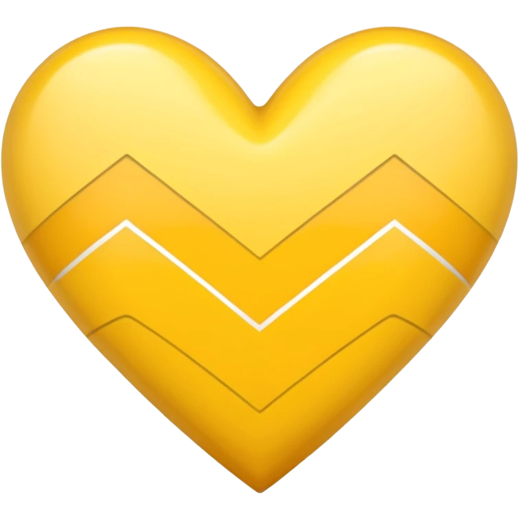 yellow heart with a chevron pattern emoji