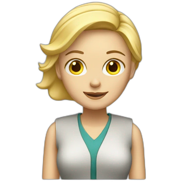 Blonde programmer girl mac emoji